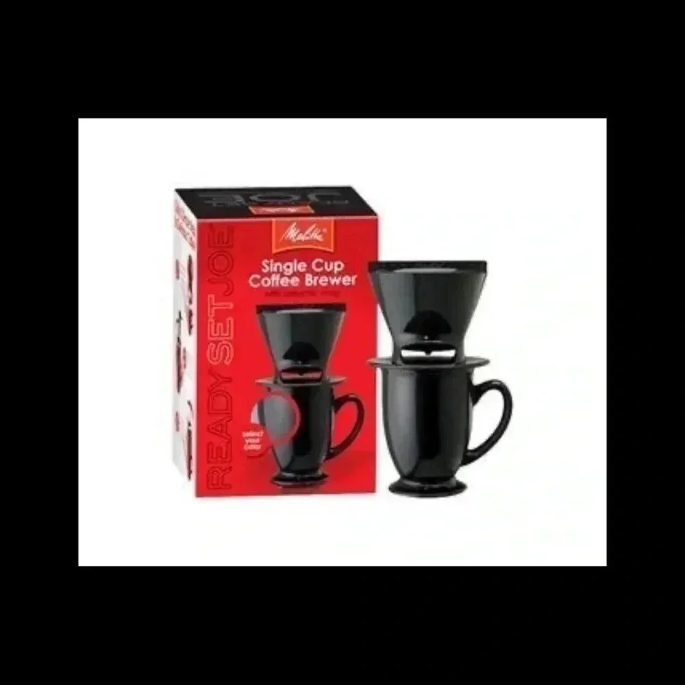 MELITTA BLACK POUR OVER COFFEE BREWER‎ WITH MUG